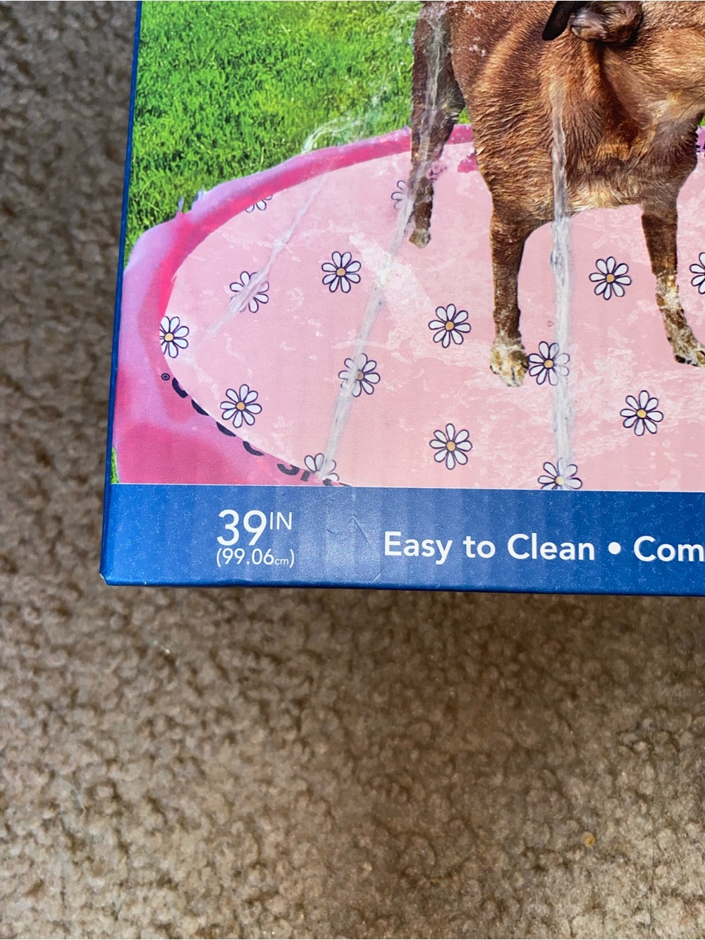 Life Is Good Pink Floral Dog Sprinkler Splash Mat - S/M - Picture 4 of 4